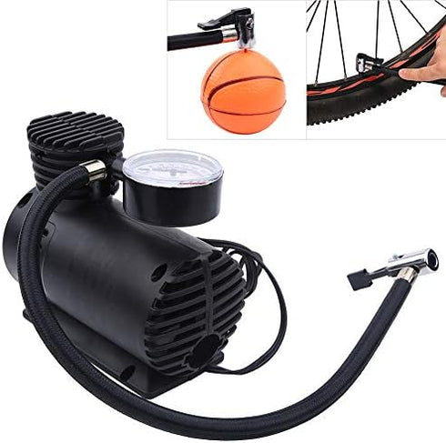 Electric Air Pump Portable Mini Air Compressor Bike Tire Infaltor Pump 12V 300 PSI Foot Pump Tyre Pumps for Cars...
