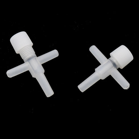 10PCS Air Line Connector Aquarium Fish Tank Air Pump Connector White Plastic Tee Cross Control Valve Suitable for Home Aquarium and Breeding Pond...