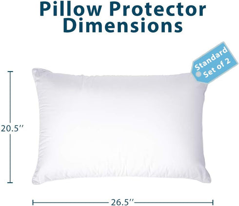 ComfiLife 100% Waterproof Pillow Protectors Zippered Pillow Covers Set of 2, Standard...