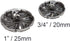 COTOWIN Pack of 10pcs Round Hollowed Out Metal Sewing Buttons, (Antique Silver, 1" / 25mm)...