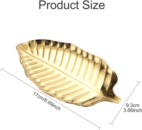 Gold Spoon Rest for Kitchen Counter, Stainless Steel Leaf Spoon Holder, Coffee Spoon Rest Utensil Rest, Dessert Jewelry Storage Rack, Kitchen Deco...