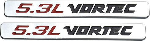 Aimoll 2pcs 5.3l Vortec Hood Emblems Replacement for Z71 GMC Engine Badge Silverado Chrome (Chrome)...