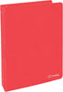 1 Inch 3 Ring Binder 1” Binder Red Clear View Cover with 2 Inside Pockets, Colored School Supplies Office and Home Binders – by Enday...