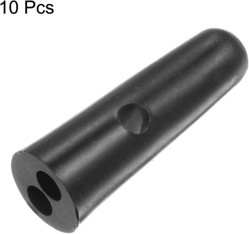 10pcs Umbrella Tail Beads 2.9mm Hole Dia 23.5mm Length PP Plastic Umbrella Bone Cover for Folding Umbrella Cover Parts, Black...