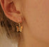 Adjustable Butterfly Pendant Necklace Earrings Set for Women Butterfly Pendant Choker Butterfly Hoop Earrings Jewelry (Gold Set)...