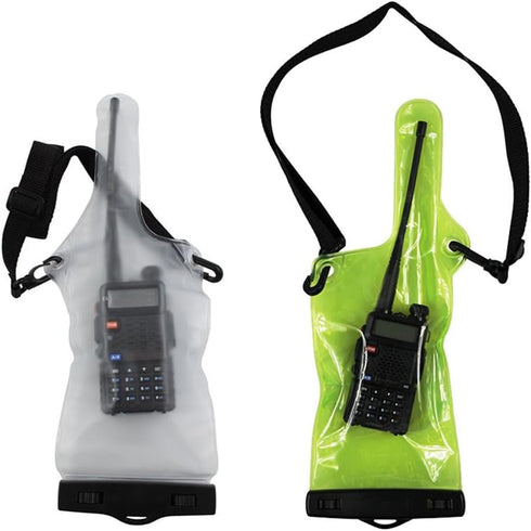 4Pcs Universal Two Way Radio Waterproof Case Bag Portable Walkie Talkie Rainproof Pouch with Adjustable Strap Compatible for Motorola Kenwood Midl...