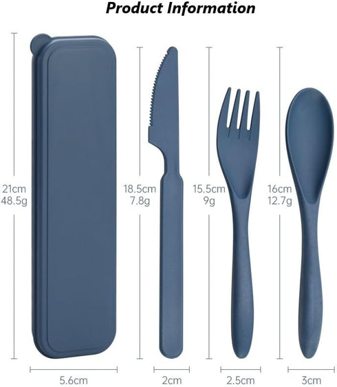 ECOSTAR Camping Utensil set, BPA-Free and Eco-friendly Knife Spoon Fork, Travel Utensils for Office, Dorm, and On-the-go (Space, 5)...