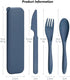 ECOSTAR Camping Utensil set, BPA-Free and Eco-friendly Knife Spoon Fork, Travel Utensils for Office, Dorm, and On-the-go (Space, 5)...