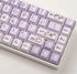 PBT Material Gradient Purple keycaps Cute Carton Magic Bunny Cherry Profile keycaps Set Purple Mechanical Keyboard keycaps Compatible with Cherry ...