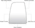 Driver Left Side Mirror Glass Replacement Compatible with 2015 2016 2017 2018 2019 Ford Transit T150, T250, T350 Heated Mirror Glass Replace CK4Z1...