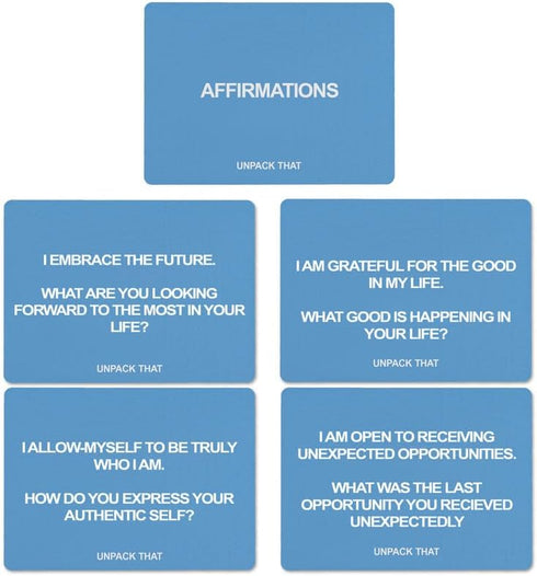 Affirmations Deck - Positive and Mindful Questions and Messages | Self Care Card Game for Families and Friends...