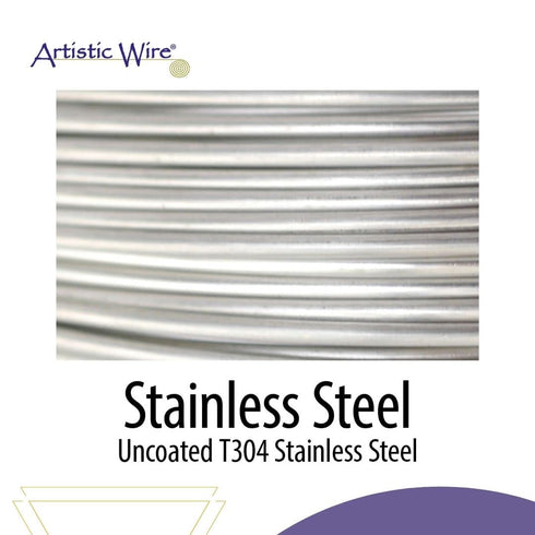 Artistic Wire 24 Gauge Stainless Steel Craft Jewelry Wrapping Wire Wire, 20 yd...