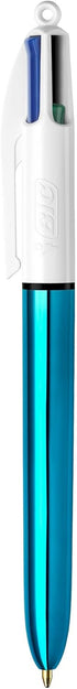 BIC 4-Color Shine Retractable Metallic Ball Pens, Medium Point (1.0mm), 3-Count Pack, Retractable Ball Pen With Long-Lasting Ink...