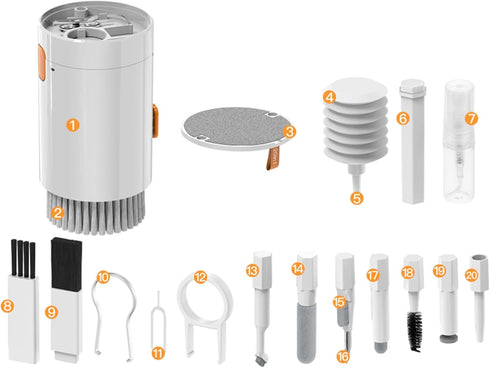 20-in-1 Camera Cleaning kit,Small Multitool Accessories with Computer Duster,Keyboard keycap Remover,Vacuum Spray,Brushes Gadgets,Cleaner for Devi...