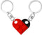 MPK Brick Matching Couple Heart Keychain for Boyfriend Girlfriend Valentines Day Stuff Him Friends Love Set Gifts...