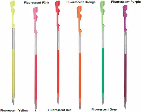 Pilot Hi-Tec-C Coleto Gel Ink Pen 0.4mm 3-In-1 Transparent Body 2 Packs & 6 Fluorescent Color Refill Set With Original Stylus Ballpoint Touch Pen....