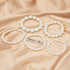 YangQian Layered Pearl Stretch Bracelets Set for Women Stackable Bracelets for Girls Multi Layer costume Pearl Bracelet Wedding Bracelets for Brid...