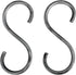 S Hook Hand Forged Metal S Hook Set of 2 Pcs Wrought Iron Handmade S Hook Heavy Duty 4.75 Inches S Hook for Hanging Plants, Pots, Coffee Mugs, Cur...