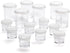 KINGART Clear Multi-Purpose Plastic Storage Cups with Removable Lid for Paiint, Art and Crafts Supplies, Set of 14 in 2 sizes...