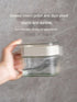 Condiment Jar Spice Container, Sugar and salt container set?Glass Seasoning Box with Spoon Dustproof Lid and Handle,for Kitchen, Counter,Food Stor...