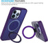 Puxicu Magnetic Case for iPhone 13 Pro Max 6.7 Inch, Magnetic Invisible Stand, Compatible with MagSafe, Slim Hard Design, Shockproof, Drop Protect...