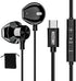 USB C Headphones for iPhone 15 Pro Max Plus ipad with for Samsung Google Oneplus and Other Type C Cellphone with Microphone Earbuds, Type C Wired ...