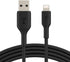 Belkin BoostCharge Lightning Cable - 3.3ft/1M - MFi Certified Apple iPhone Charger USB to Lightning Cable - iPhone Cable - iPhone Charger Cord - A...