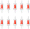 Aquarium Air Check Valve - Non-Return One Way Air Valve Red Clear Plastic Check Valve for Aquarium Air Pump Perfect for Fish Tank Aerator 10PCS...