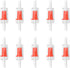 Aquarium Air Check Valve - Non-Return One Way Air Valve Red Clear Plastic Check Valve for Aquarium Air Pump Perfect for Fish Tank Aerator 10PCS...