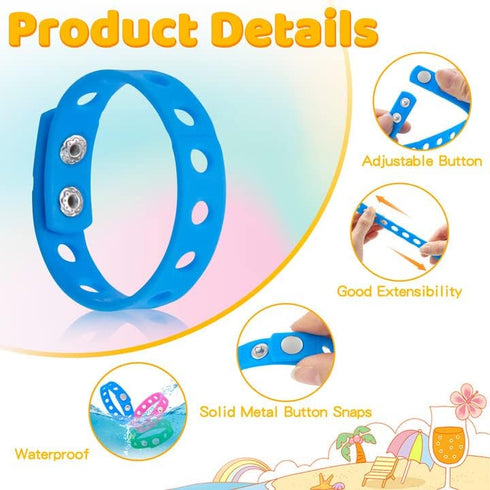 Stuffed 20 PCS Croc Bracelet Band, Silicone Charm Bracelet for Kids, Croc Charm Bracelets in Bulk...