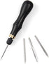 OWDEN Professional Leather Tool,4 in 1 awl Tool Set for leathercraft...