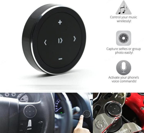 Wireless Bluetooth Media Button Remote Selfie Control Start Car Motorcycle Steering Wheel Music for iPhone Android iOS...