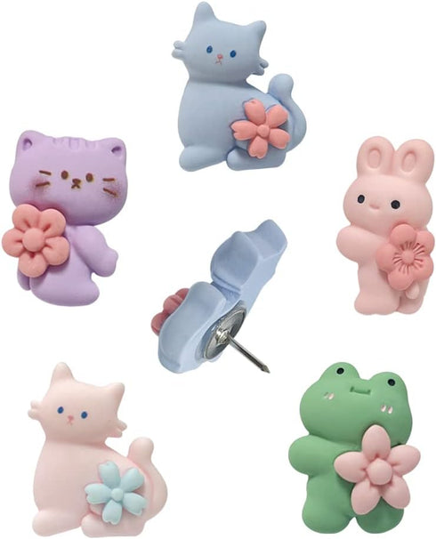 20 PCS Cute Cartoon Little Cat Push Pins Decorative Push Pins for Cork Board Cute Thumb Tacks for Bulletin Board, Photos Wall,Office Supplies,DIY,...