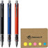 Kuru Toga Advance Auto Lead Rotation Mechanical Pencil 0.5 mm, Body Color(Black/Red/Navy), 3-pack, Sticky Notes Value Set...