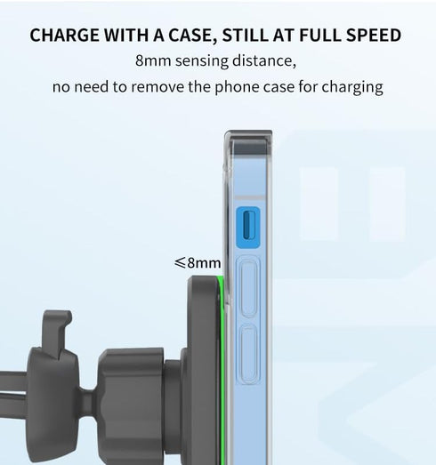 KAPAN Magnetic Wireless Car Charger 15W Wireless Car Charger Compatible with iPhone 12/13/14 Pro/Pro Max/mini/14 Plus, Samsung Galaxy S6 / S7/S8/S...