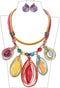 Barode African Statement Choker Necklaces Colorful Chunky Bib Collar Necklace Ethnic Indian Tribal Jewelry Set for Women (A)...