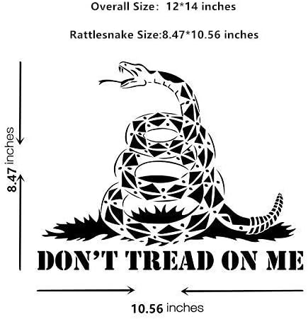 Large US Military Flag Stencil for Painting on Wood, Fabric, Walls, Airbrush + More | Reusable10-14 inch Mylar Template (Don't Tread On Me)...