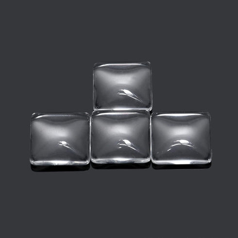 dophee Square Glass Cabochon for Jewelry Making, Clear Dome Tiles Cabochons with Flat Back, Dome Bead Cameo Cabochon Tile for DIY Craft Photo, Pen...