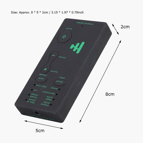2.95 x 1.38 x 0.43inch Voice Changer for Portable Microphone Sound Effect Live Broadcast Voice Disguiser for Mobile Phone PC Laptops Games...