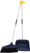 Broom and Dustpan Set Dust Pan and Broom with Long Handle Heavy Duty Broom Dustpan Cleaning Tool for Home Kitchen Room Office Dorm Lobby Floor Blu...