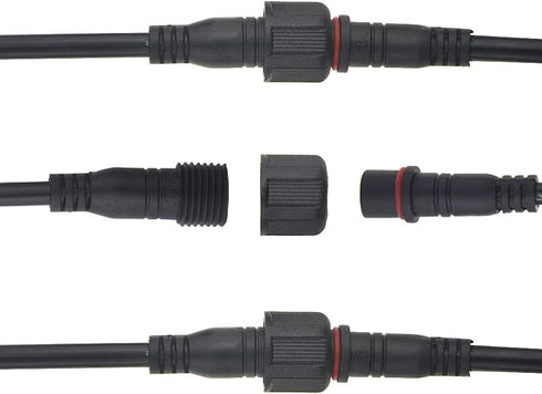 WMYCONGCONG 6 Pairs 2 Pin Electrical Connector 16AWG IP65 Male Female Light Emitting Diodes Connector Extension Cable 15mm Nut Small Size for Car ...