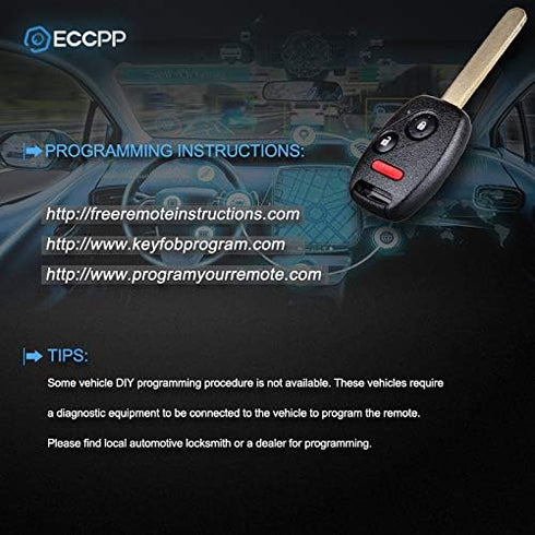 ECCPP for Honda Accord Kkeyless Entry Remote Replacement for 07 08 09 10 11 12 13 14 15 Honda Key fob CR-Z CRV FIT Insight Accord Crosstour Key fo...