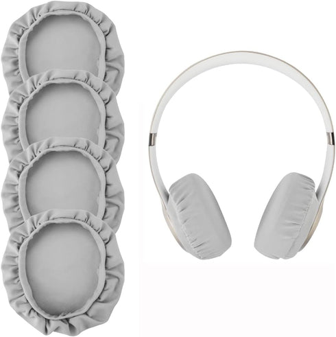Linkidea Fabric Ear Covers, Washable, Sweatproof Protectors for Headphones, Ideal for Gym & Gaming, 2 Pairs (Size S, Light Grey)...