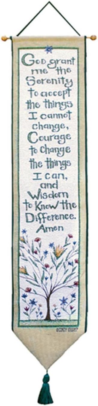 Manual Woodworkers & Weavers Tapestry Bell Pull, Serenity Prayer...