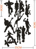 Game Wall Decal Poster Dancing Wall Stickers for Kids Bedroom Wall Vinyl Decal Game Stickers (Black)(13.8" x 22.8")...
