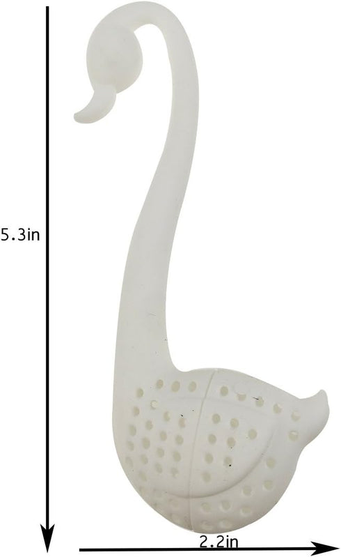 Creative Cute Animal Eco-friendly Silicone Tea Infuser Strainer Set of 6 PCS Elephant Shark Swan Squirrel Strawberry Owl Tea Steeper Tea Lover’s G...