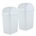 Superio Mini Desktop Trash Can with Swing Top Lid Portable Plastic Garbage Can for Countertop, Desktop, Make up Vanity, Bathroom, Car, Under Sink,...