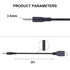 USB to 3.5mm Male Aux Audio Cable Cord, Charger Cable Data Transfer for Headphones, Speakers, MP3/MP4 Players, Watches & More 3.5mm port devices(3...