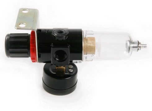 Air Filter and Pressure Regulator with Water Trap, Ideal to use in Compressor and pneumatic tools, NPT 1/4", 0-150 psi, AFR2000 - FLUIDTEC...