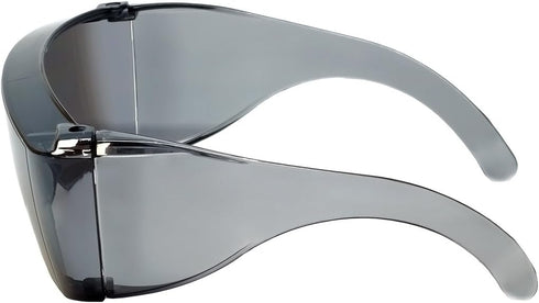 Calabria 3000 Fit Over Safety Glasses Fitover Prescription Eyewear Silver Mirror Men Women Wrap Around Tinted Anti Fog Glare...
